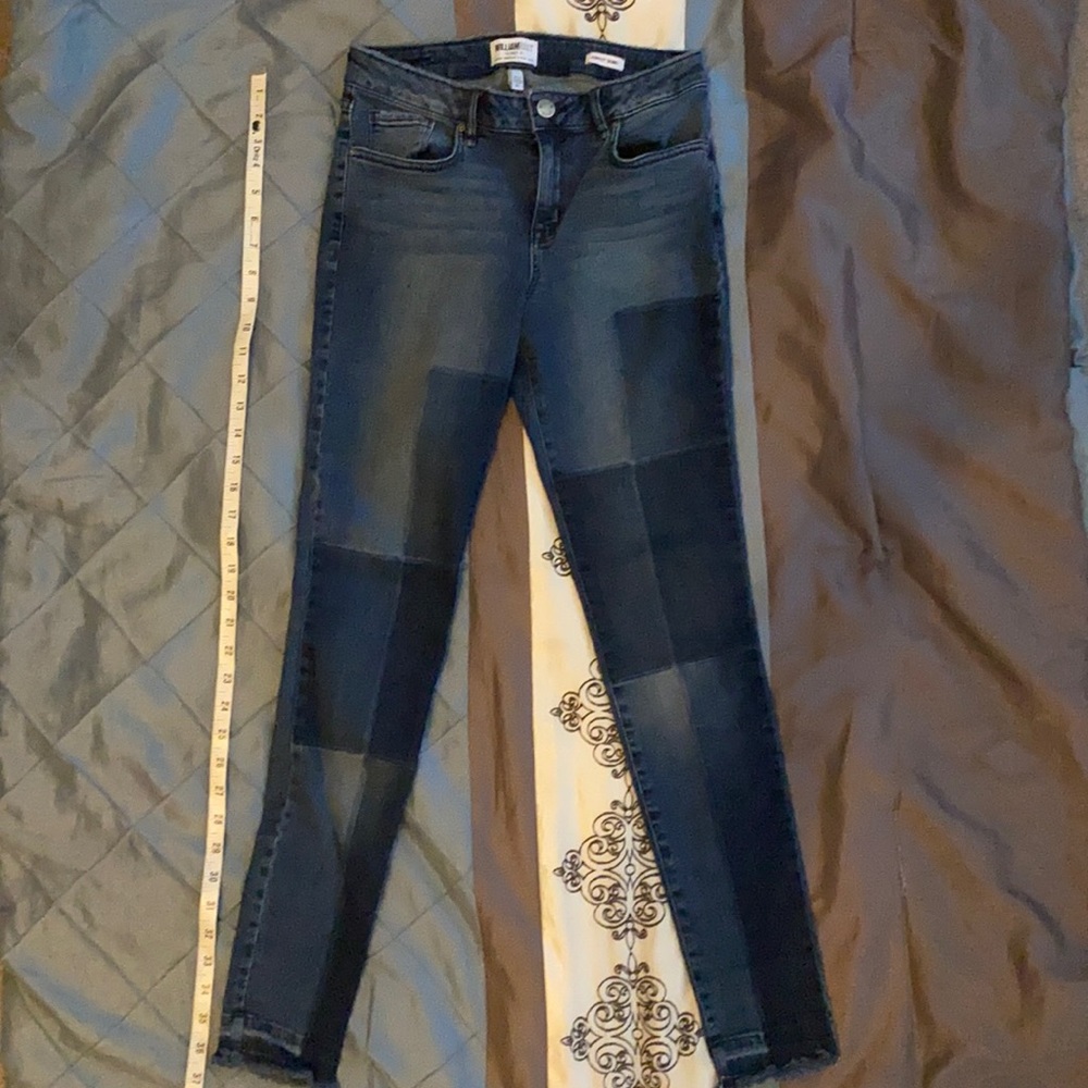 WilliamRast Perfect Skinny jeans size 27 blue denim with front patchwork detail